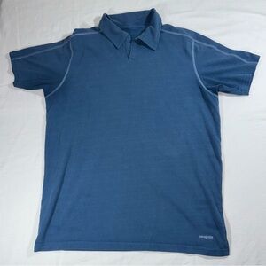 Patagonia Blue Men's Polo Shirt Size Medium